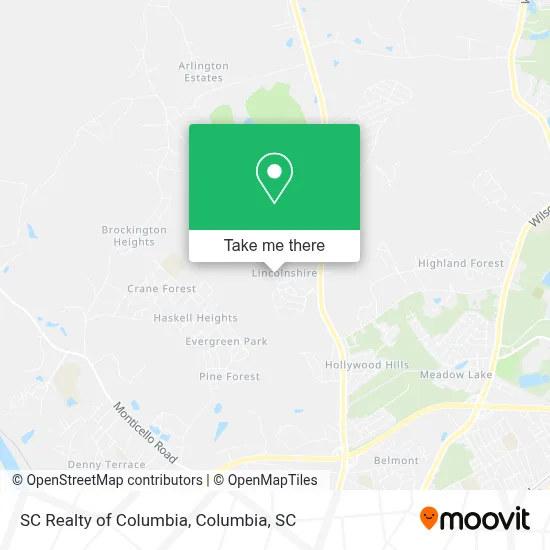 SC Realty of Columbia map