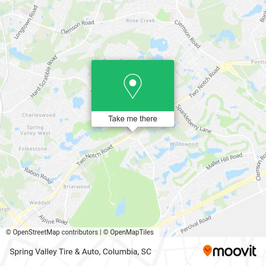 Spring Valley Tire & Auto map