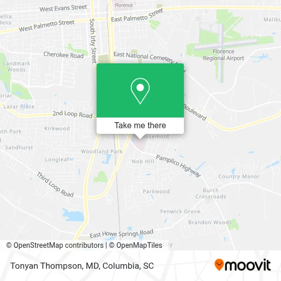 Tonyan Thompson, MD map