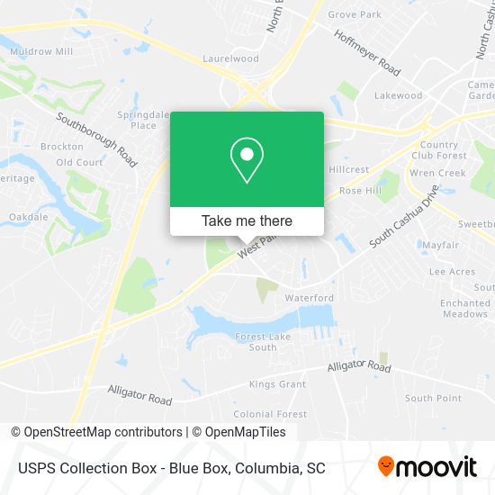 USPS Collection Box - Blue Box map