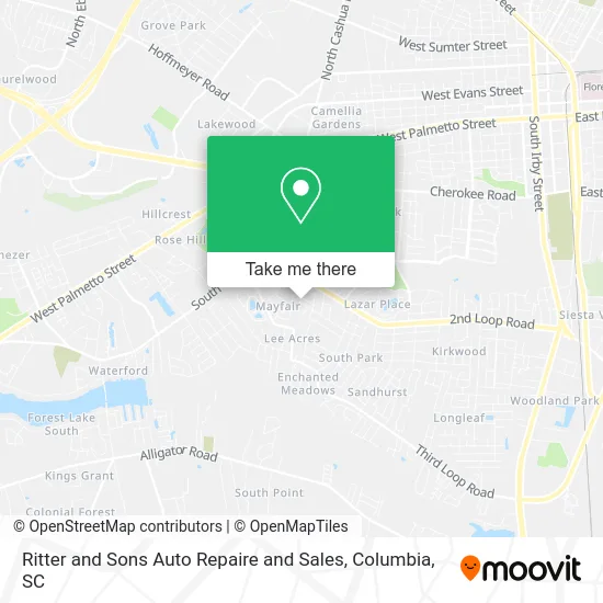 Ritter and Sons Auto Repaire and Sales map