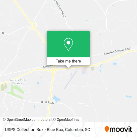 USPS Collection Box - Blue Box map