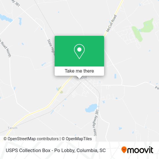 USPS Collection Box - Po Lobby map