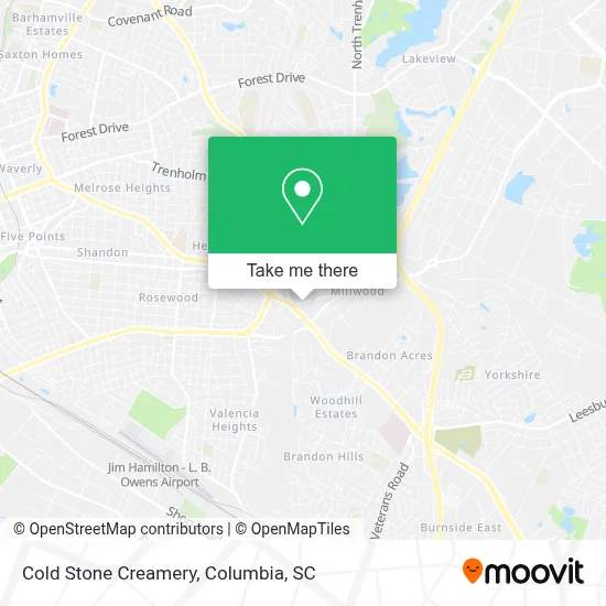 Cold Stone Creamery map