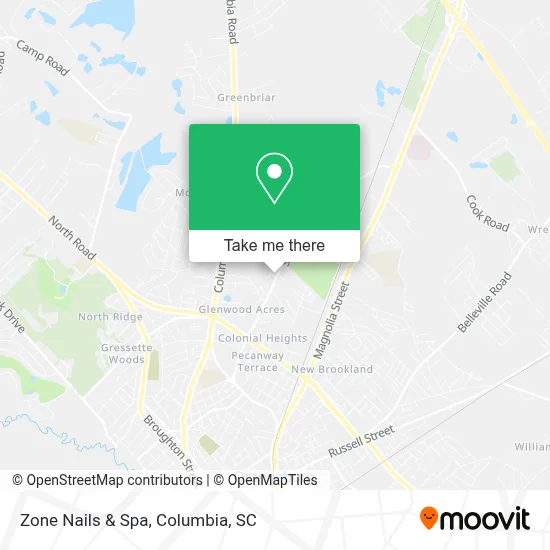 Zone Nails & Spa map