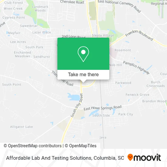 Affordable Lab And Testing Solutions map