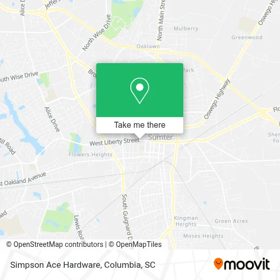Simpson Ace Hardware map