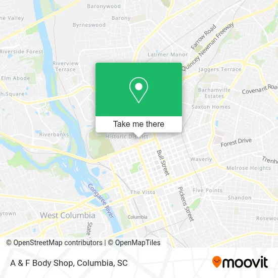 A & F Body Shop map
