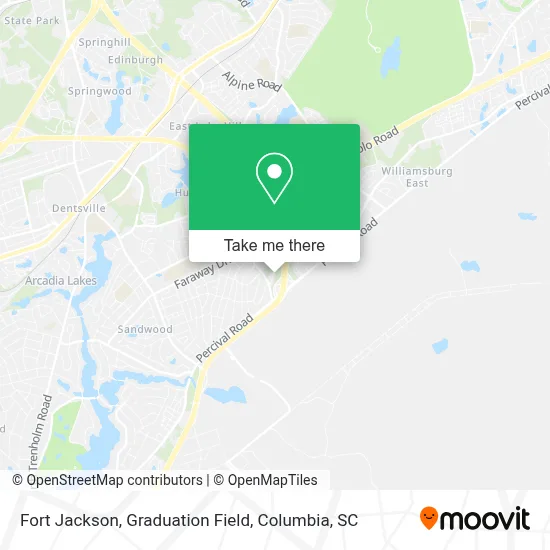 Fort Jackson, Graduation Field map