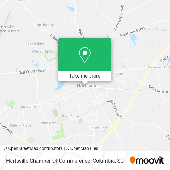 Hartsville Chamber Of Commerence map