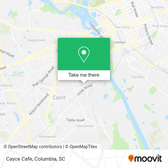 Cayce Cafe map