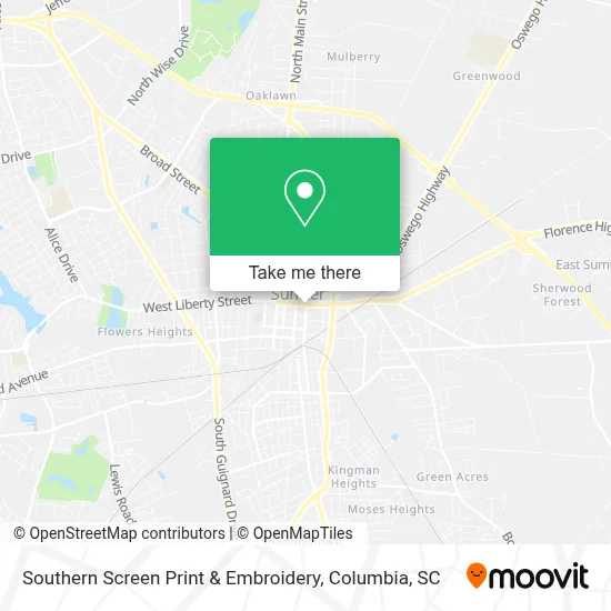 Southern Screen Print & Embroidery map