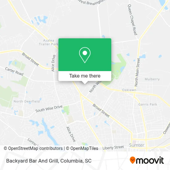 Backyard Bar And Grill map