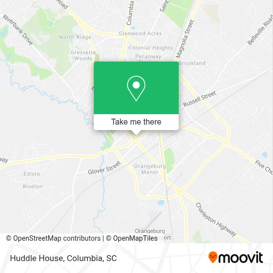 Huddle House map