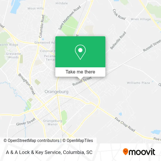 A & A Lock & Key Service map