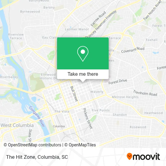 The Hit Zone map