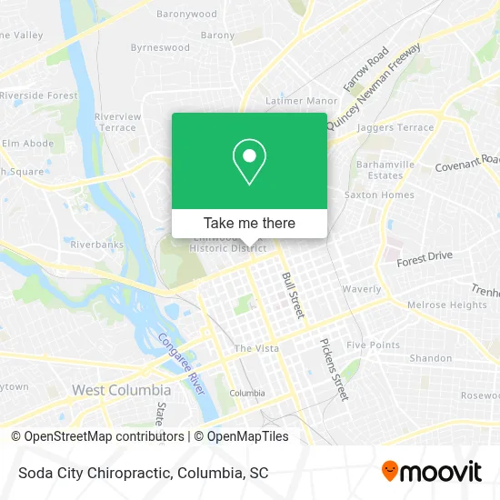Soda City Chiropractic map