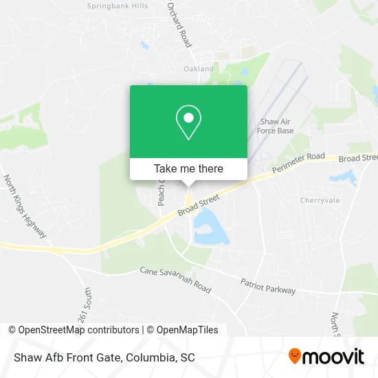 Shaw Afb Front Gate map