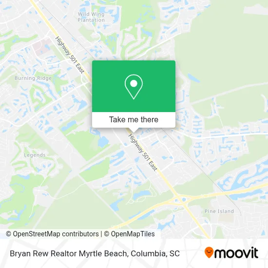 Bryan Rew Realtor Myrtle Beach map