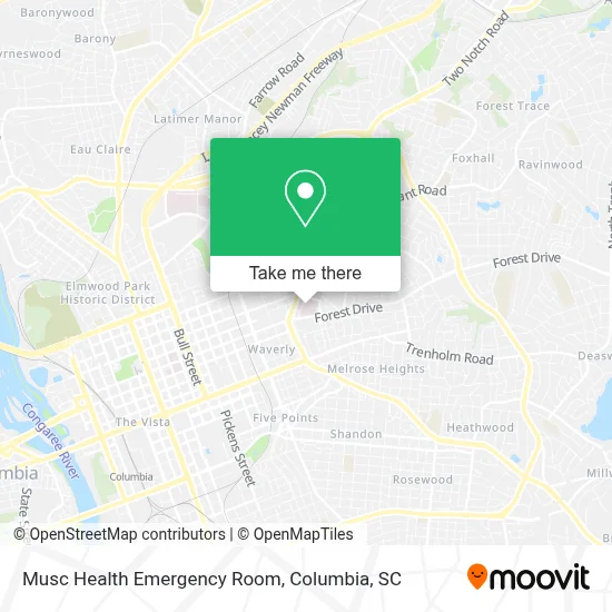 Musc Health Emergency Room map