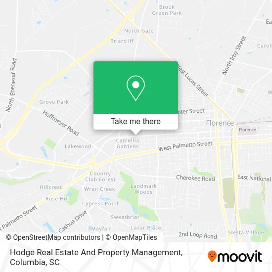 Hodge Real Estate And Property Management map