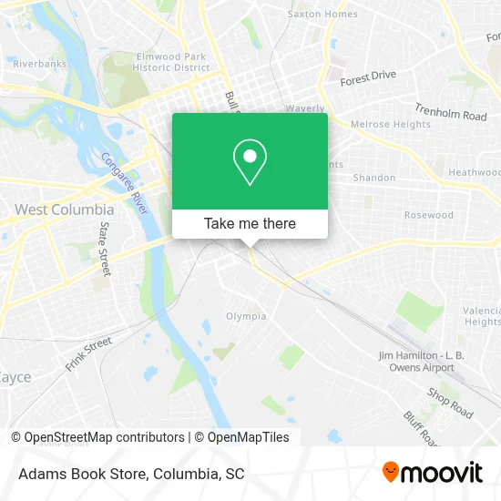 Adams Book Store map