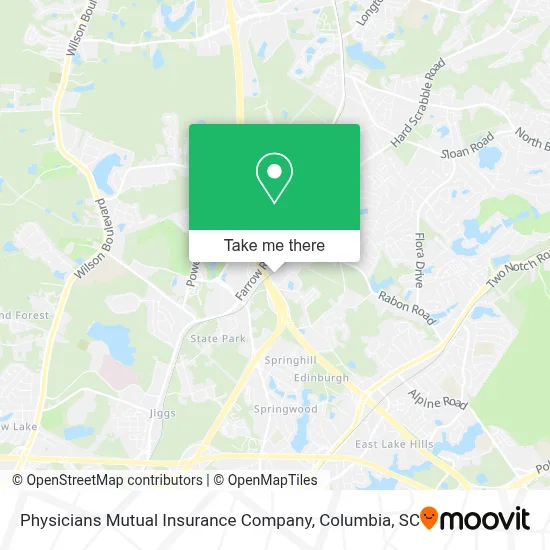 Physicians Mutual Insurance Company map