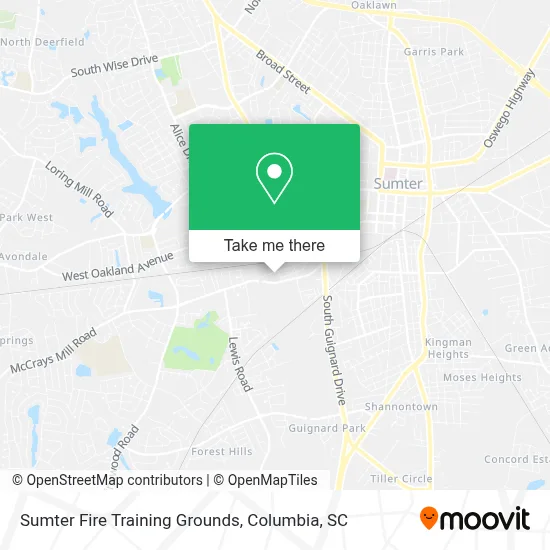 Sumter Fire Training Grounds map