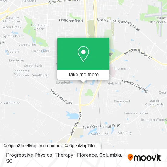 Progressive Physical Therapy - Florence map