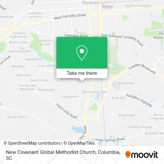 New Covenant Global Methodist Church map