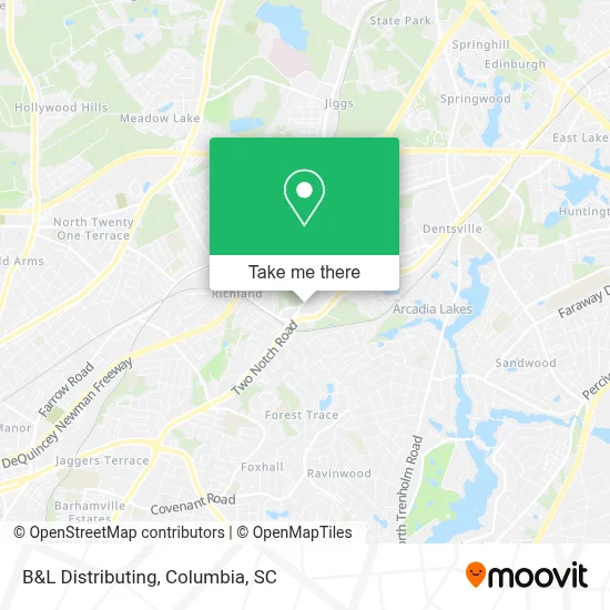 B&L Distributing map