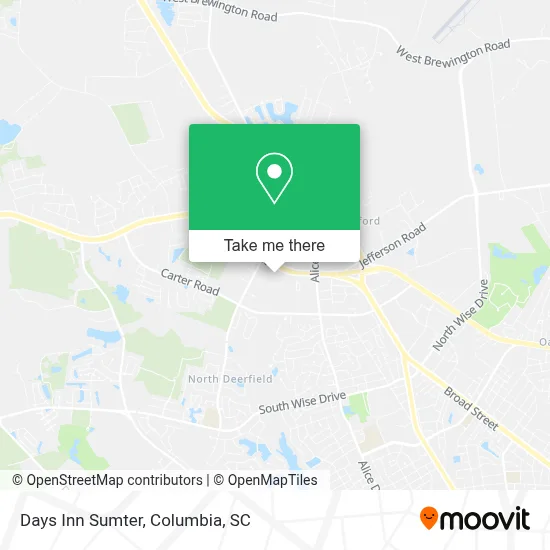 Days Inn Sumter map