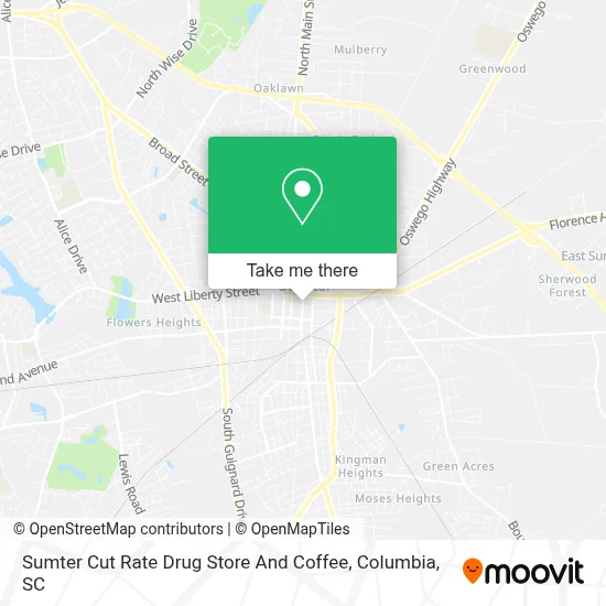 Sumter Cut Rate Drug Store And Coffee map