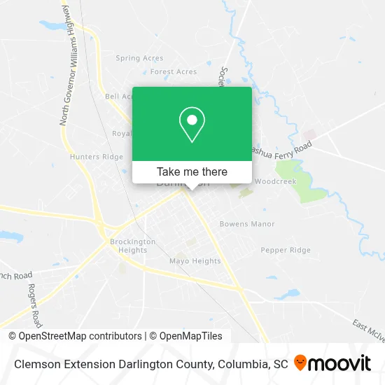 Clemson Extension Darlington County map