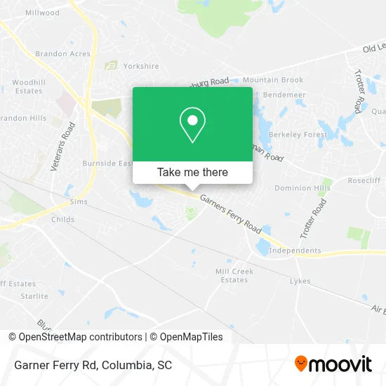 Garner Ferry Rd map