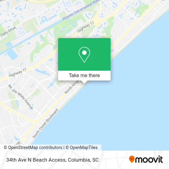 34th Ave N Beach Access map