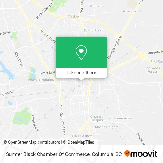 Sumter Black Chamber Of Commerce map