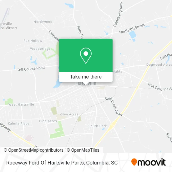 Raceway Ford Of Hartsville Parts map