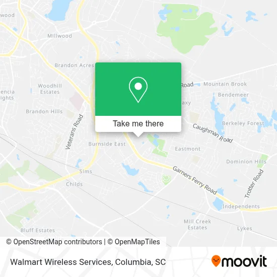 Walmart Wireless Services map