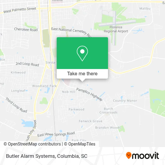 Butler Alarm Systems map