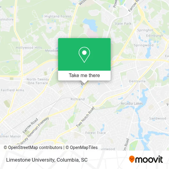 Limestone University map