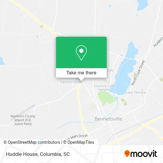 Huddle House map