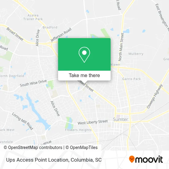 Ups Access Point Location map