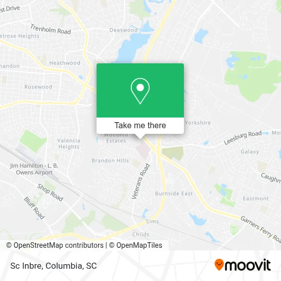 Sc Inbre map
