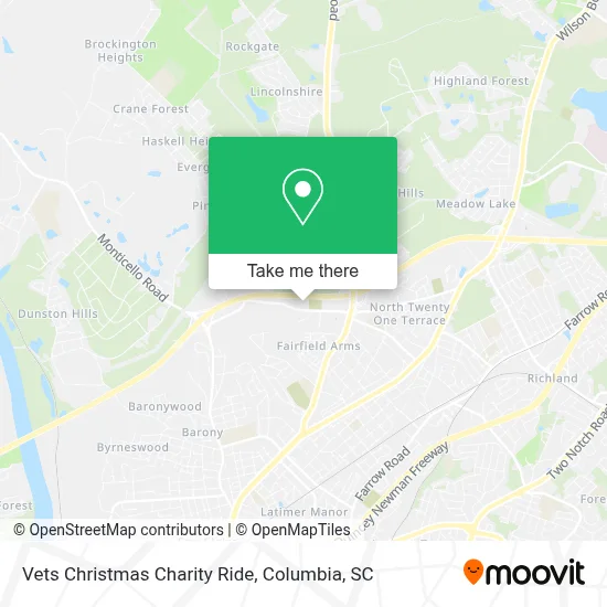 Vets Christmas Charity Ride map