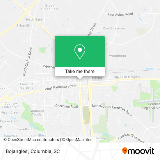 Bojangles' map