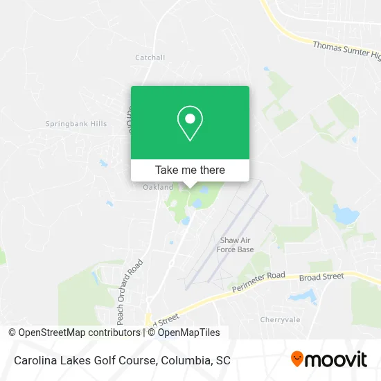 Carolina Lakes Golf Course map