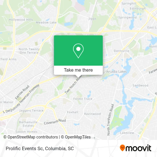 Prolific Events Sc map