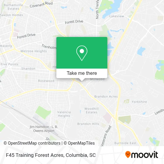 F45 Training Forest Acres map