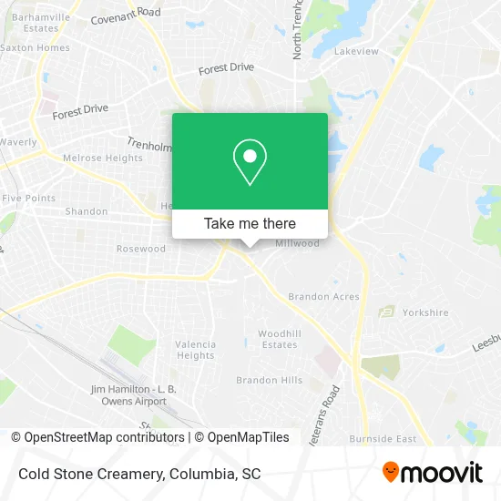 Cold Stone Creamery map